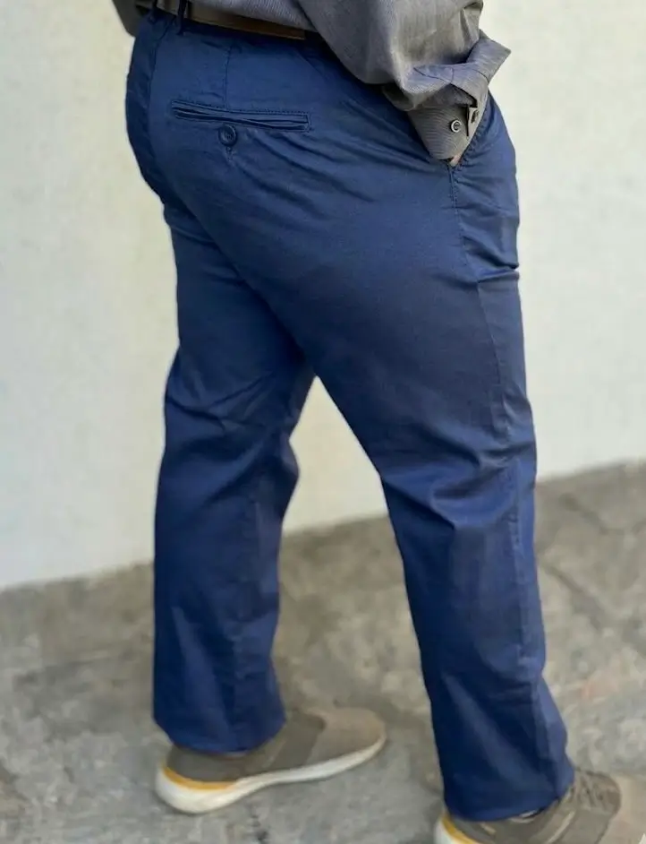 Pantalón gabardina  azul semiformal