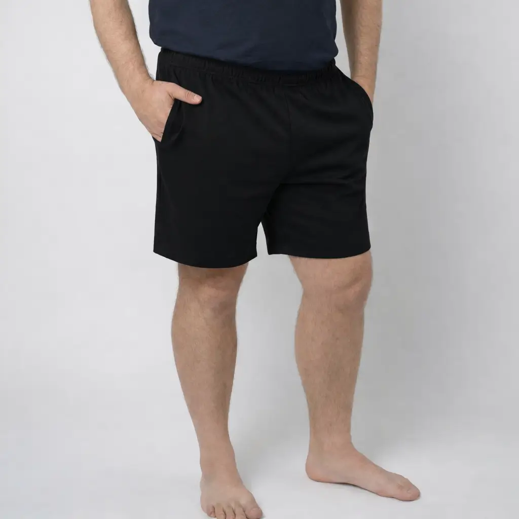 Short pijama algodón negro