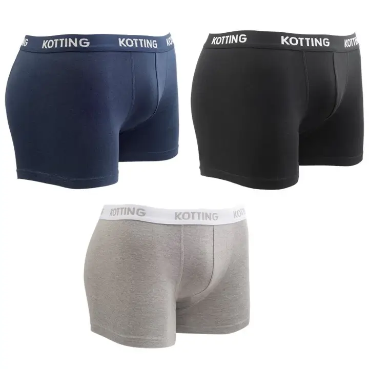 Boxer algodón elasticado pack 3 kotting