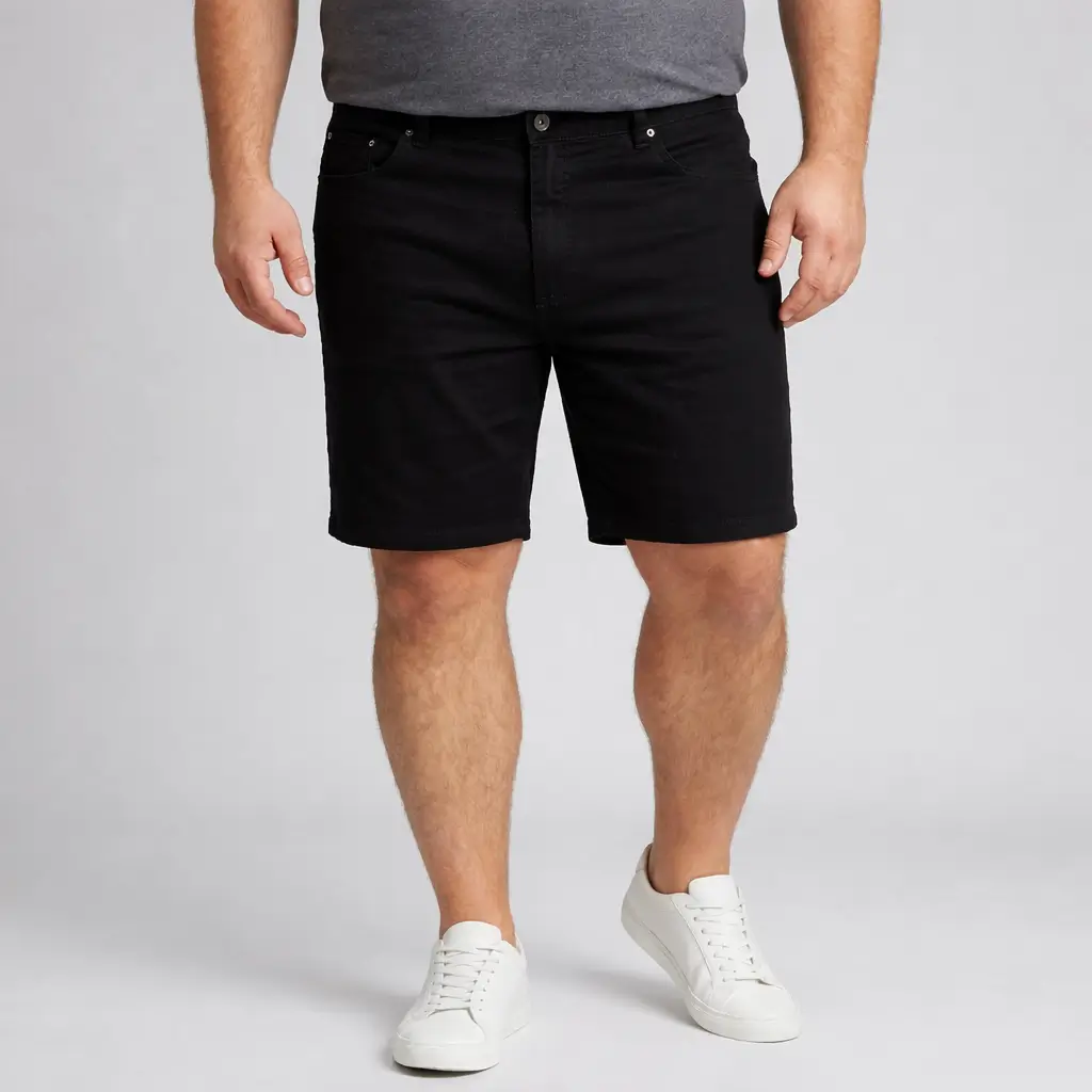 Bermuda negro elasticada