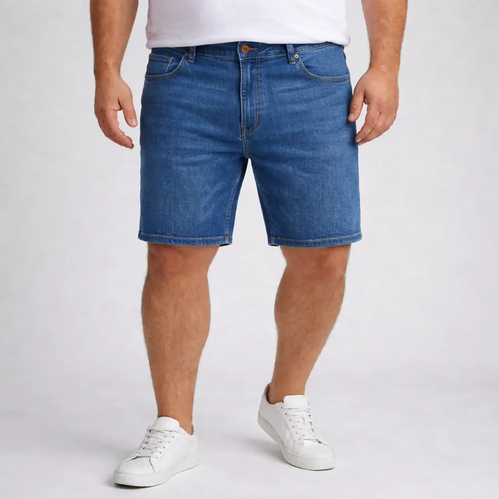 Bermuda jeans elasticada