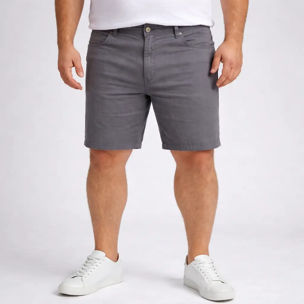Bermuda gris elasticada