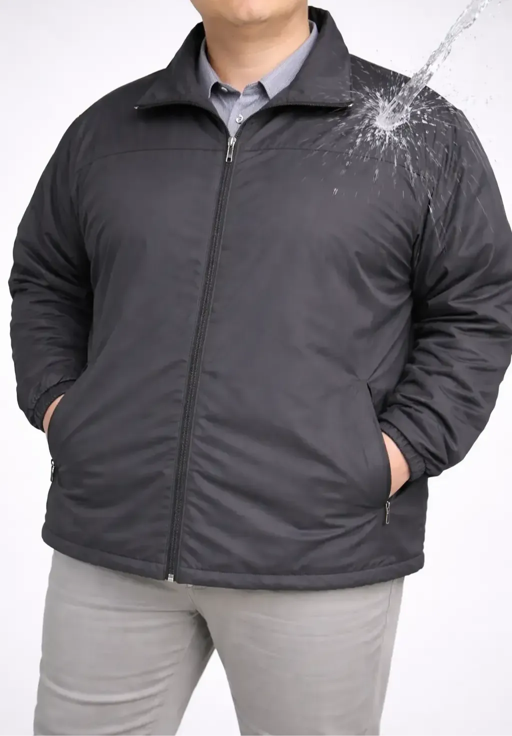 Parka repelente al agua sin gorro