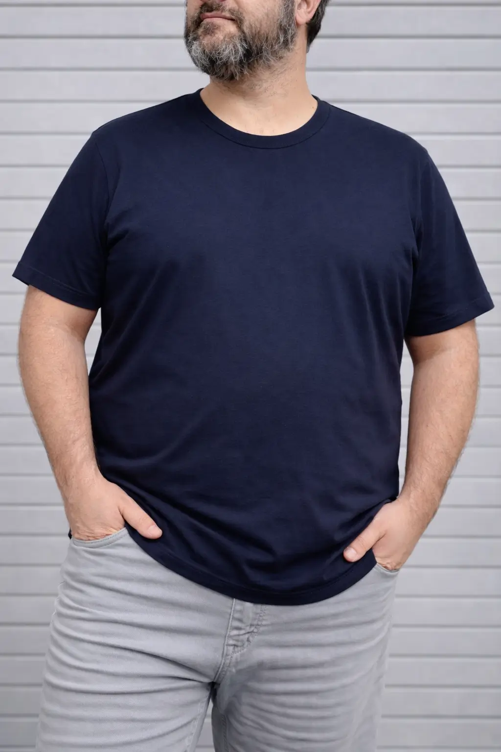 Polera algodón azul marino