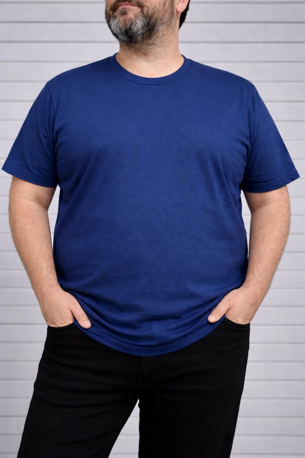 Polera algodón azul