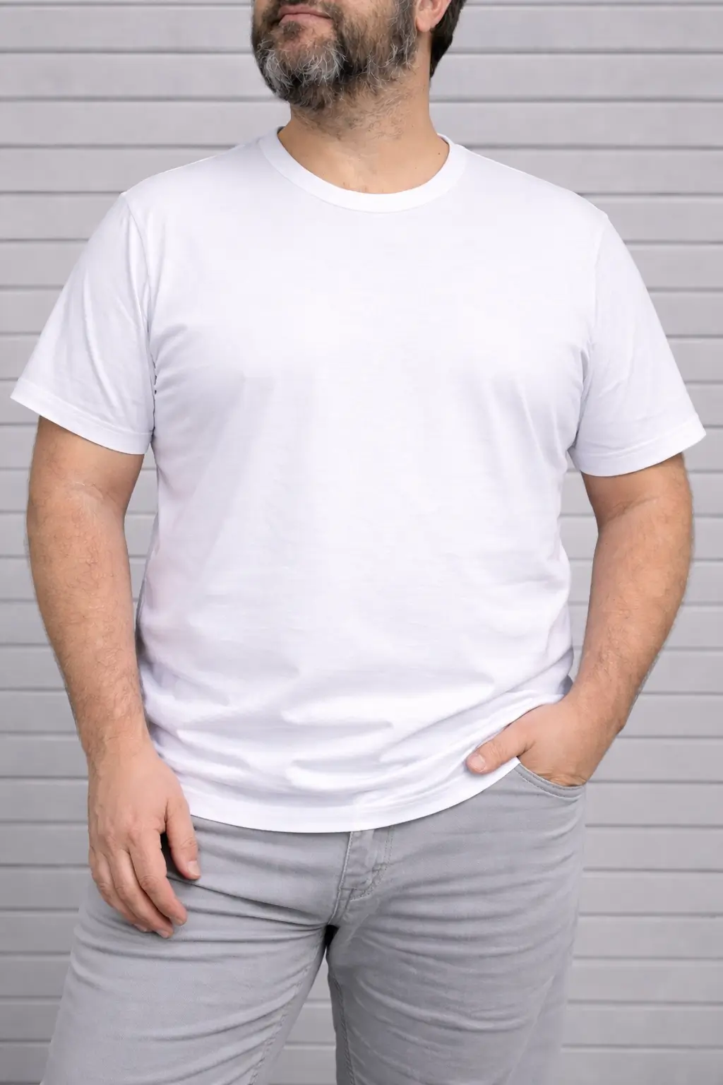 Polera algodón blanca