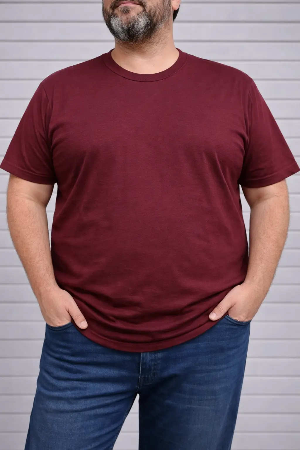 Polera algodón burdeo