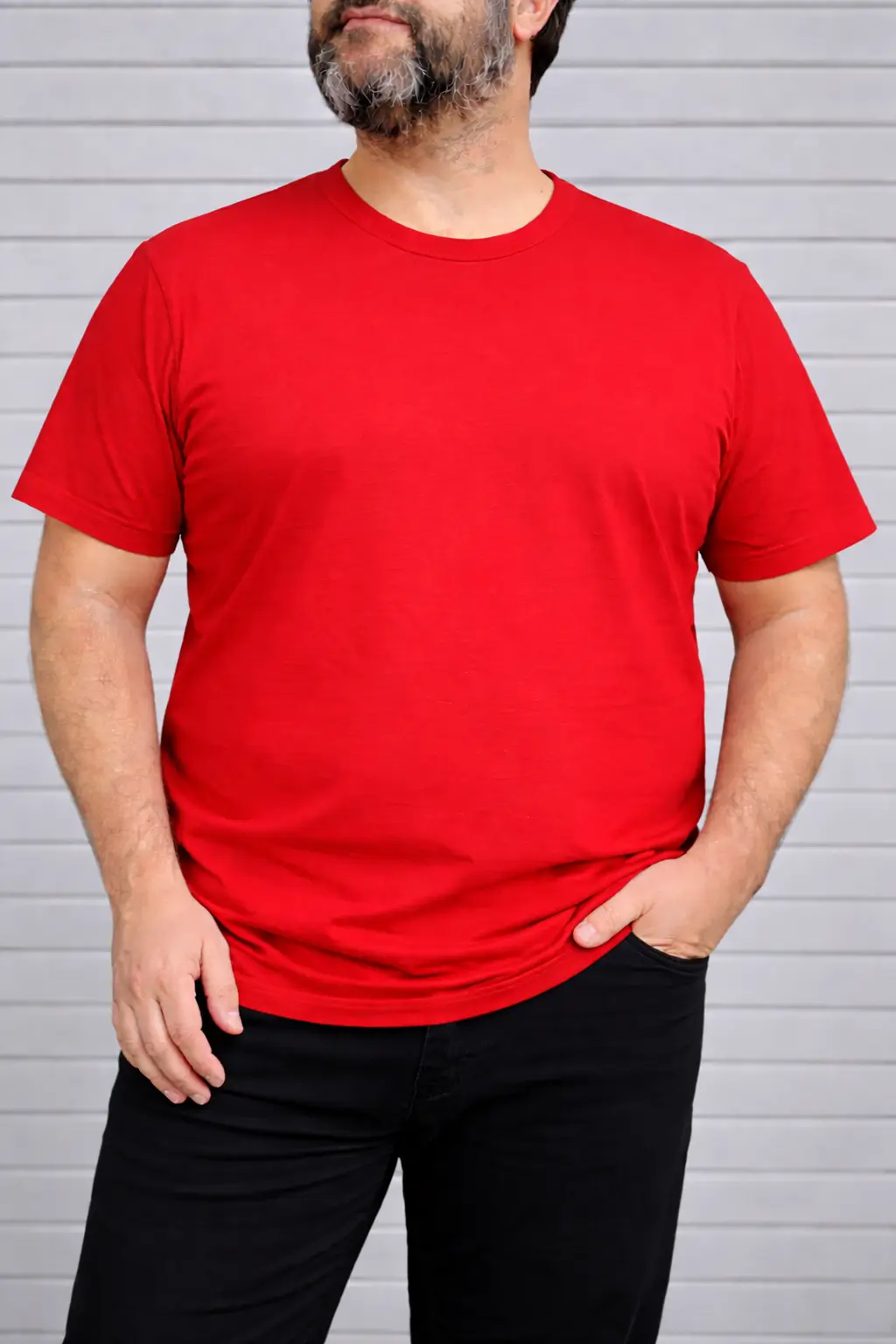 Polera algodón roja