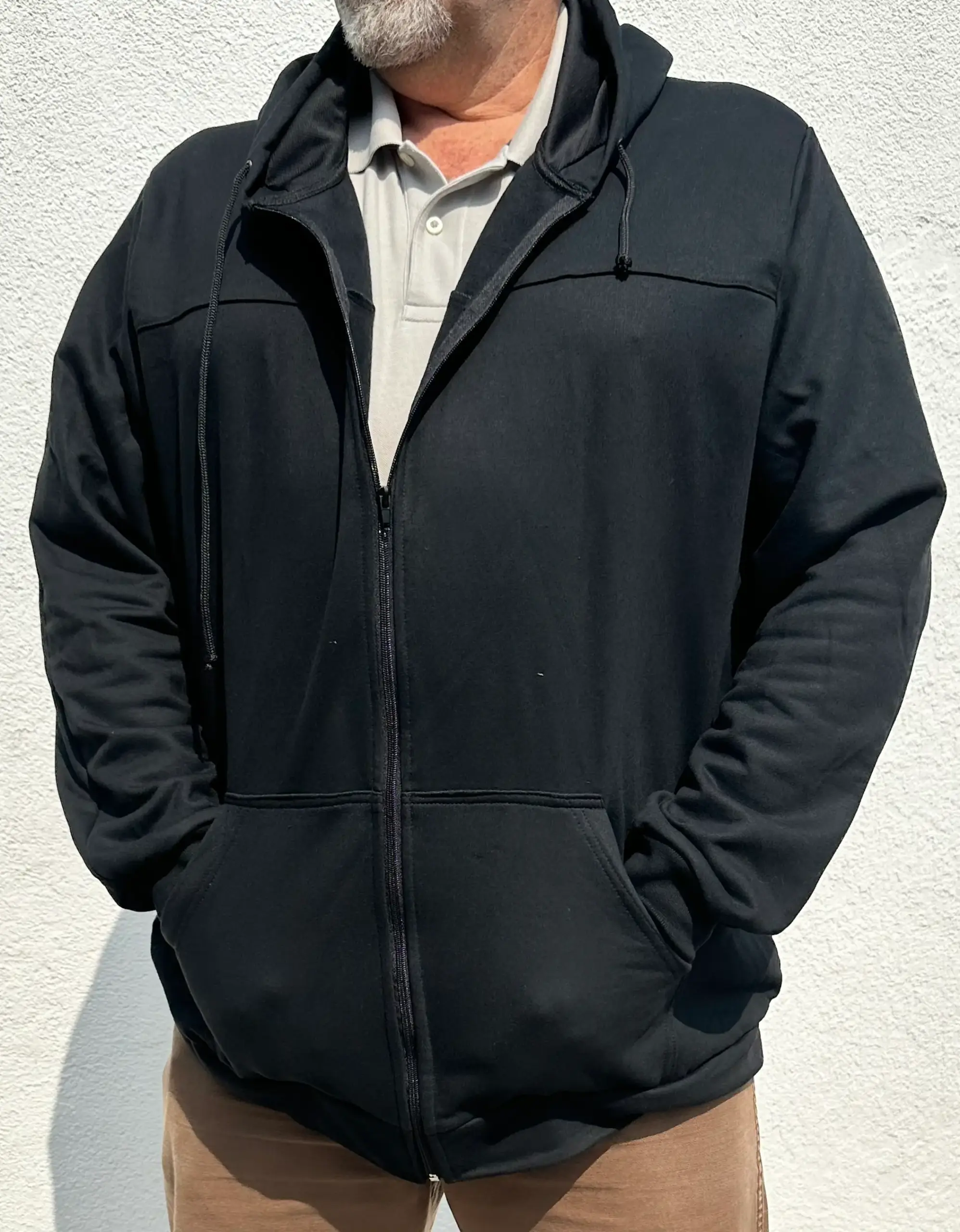 Polerón algodón negro