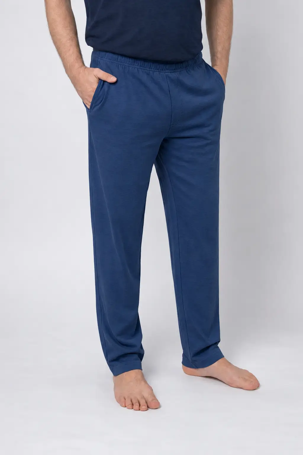 Pantalón pijama algodón azul