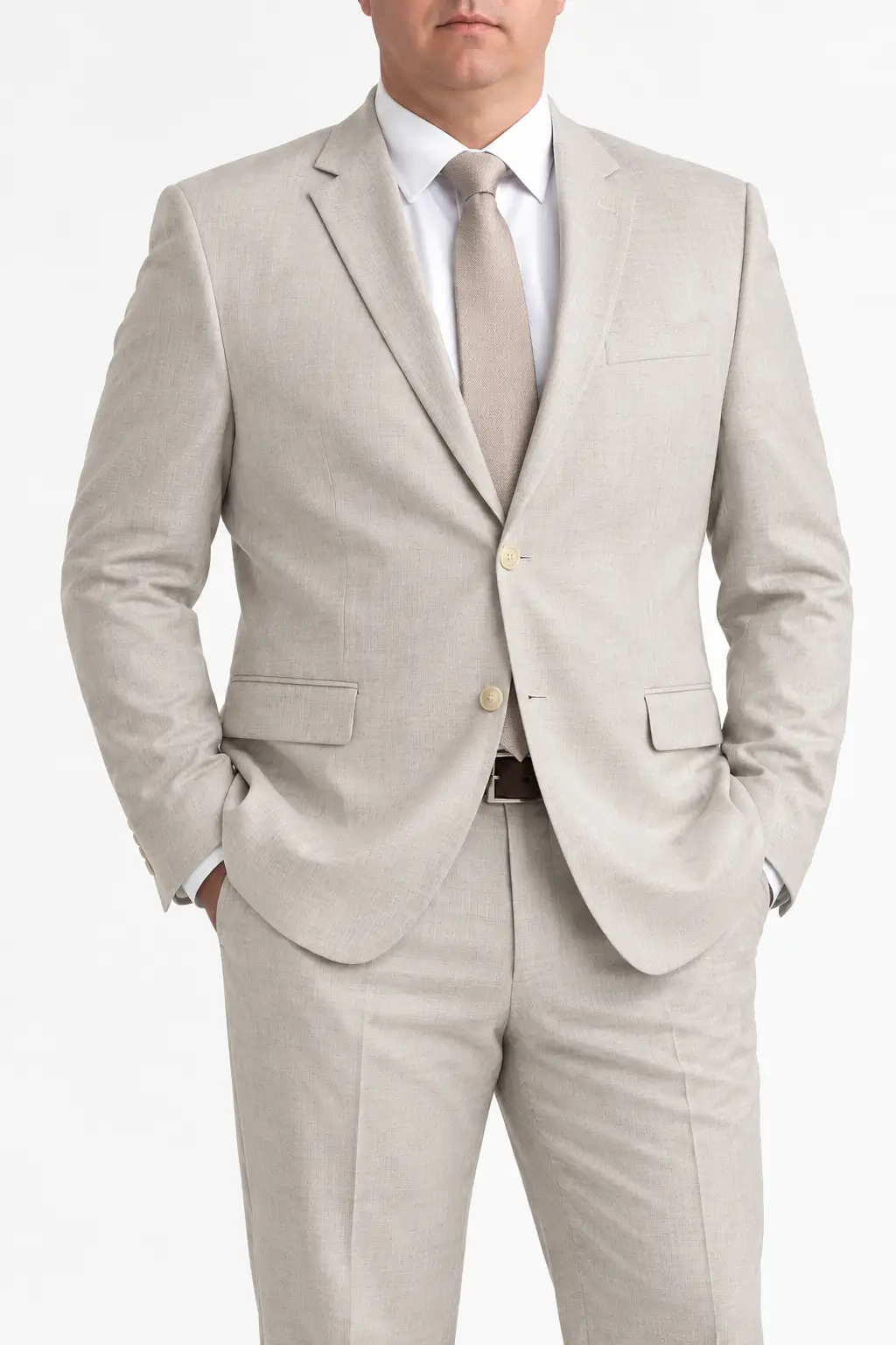 Traje dos piezas arena