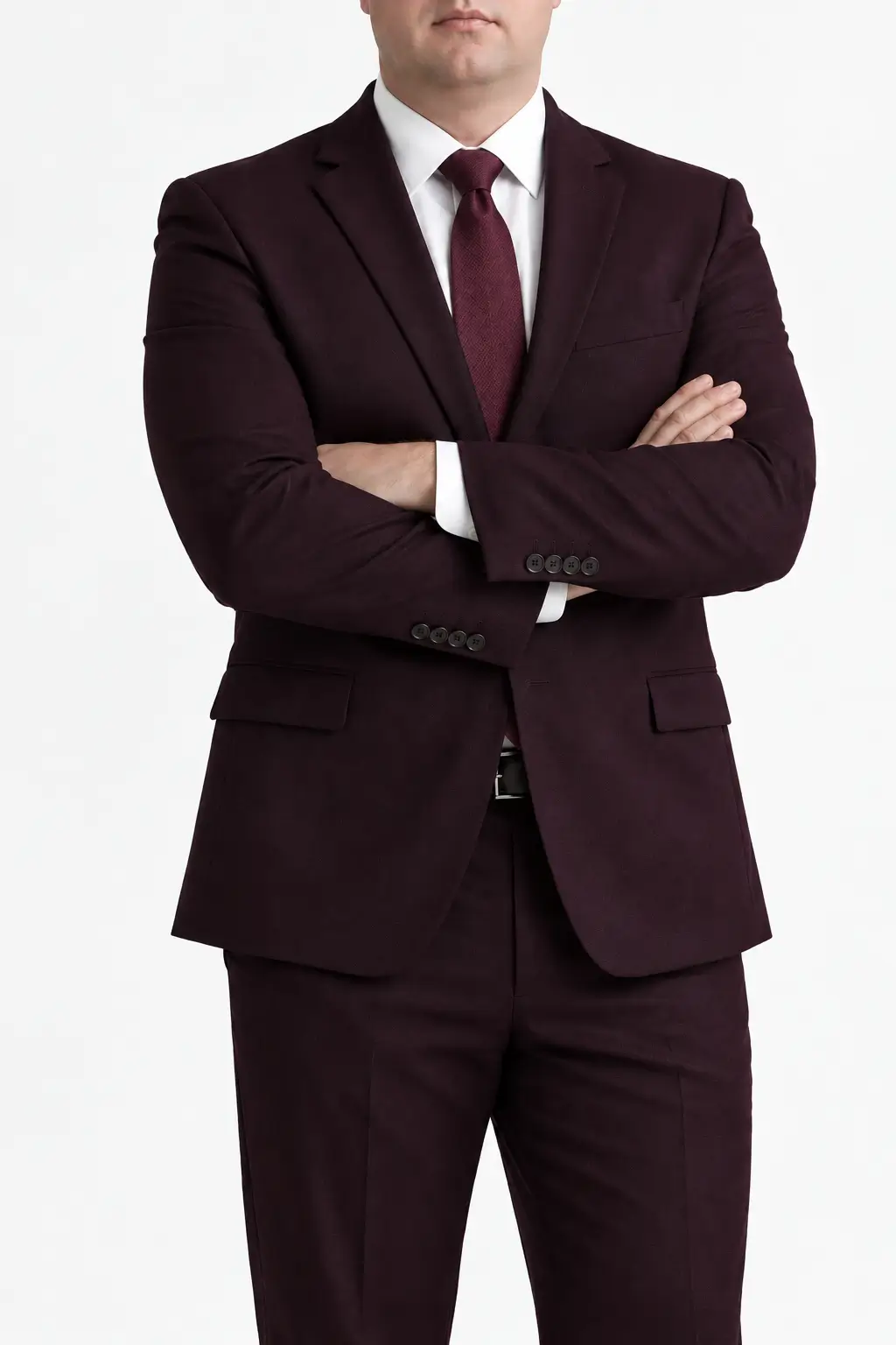 Traje dos piezas burdeo
