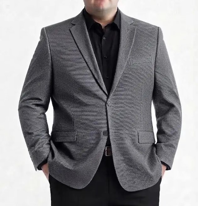 Vestón casimir gris N.B