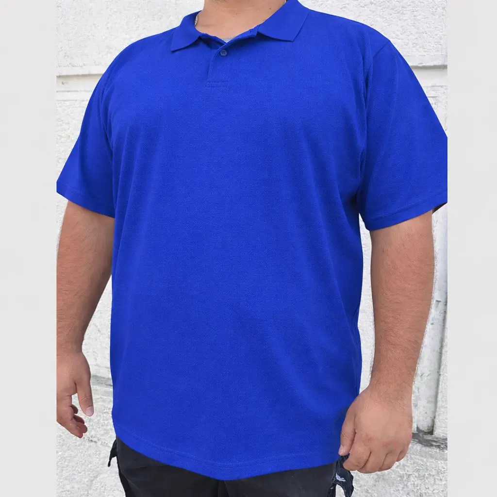 Polera pique azul rey