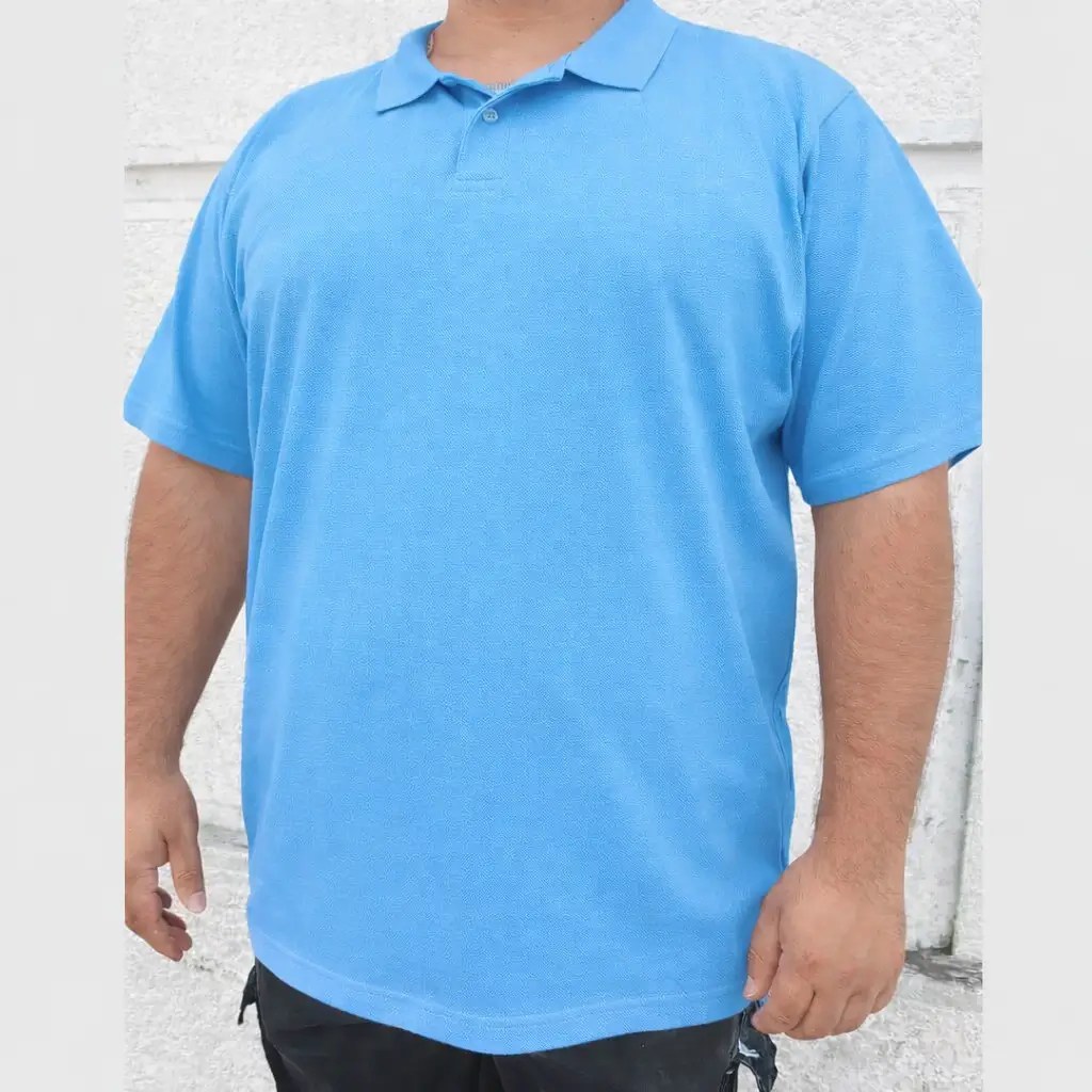 Polera pique celeste