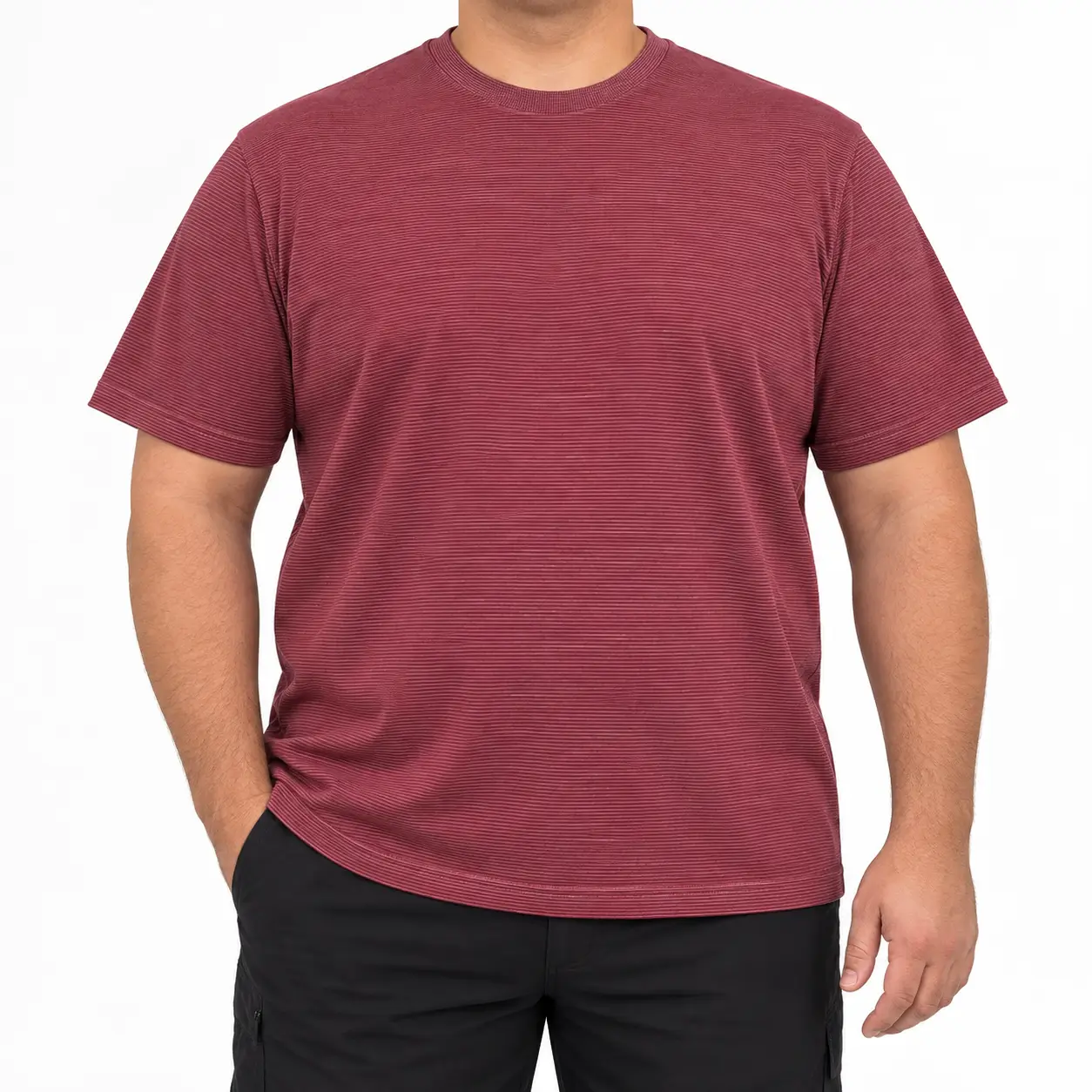Polera dryfit burdeo