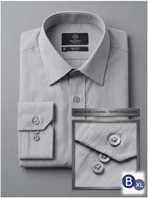 Camisa Gris Líneas Traffic