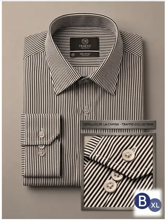 Camisa Crema Lineas Traffic 