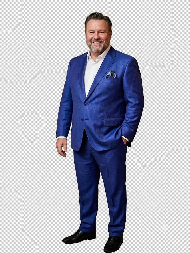 Traje 2 piezas azul matizado