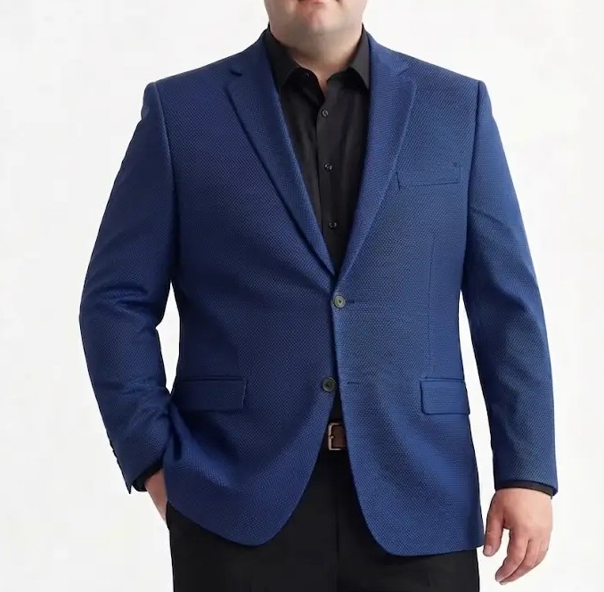 Vestón casimir azul francia